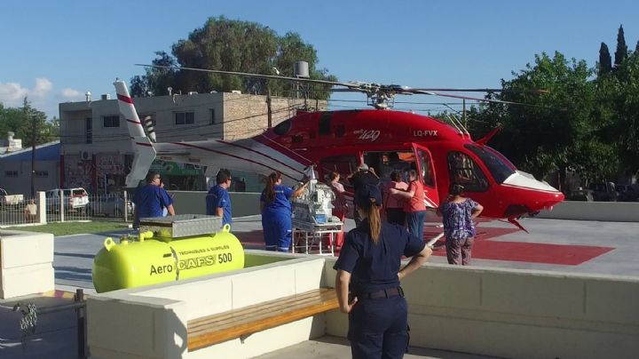 Un nene de 2 años debió ser trasladado de urgencia en un vuelo sanitario