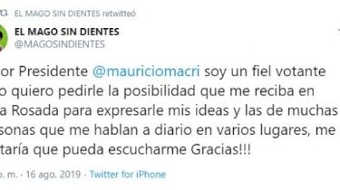 El reclamo del Mago Sin Dientes a Macri: "Recibió al Puma, ¿y a mí?"