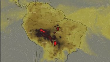 El humo del Amazonas ya está en la Argentina y se espera una gran nube en San Juan