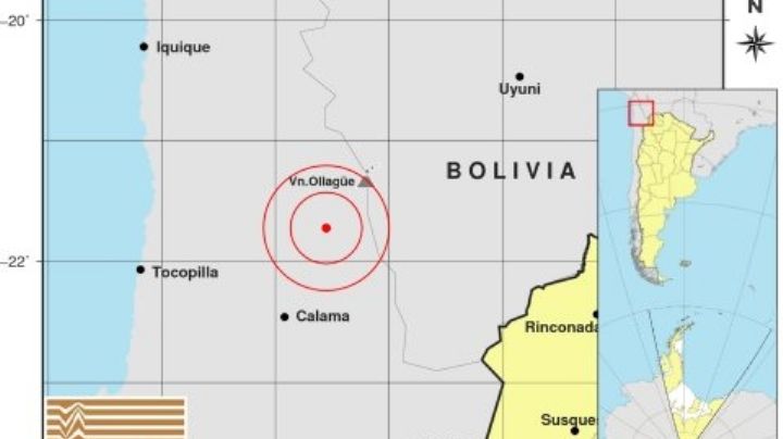 INPRES registró un fuerte sismo de 5.2° en el norte chileno