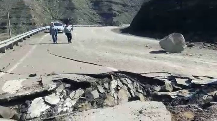 Video: impresionante derrumbre destrozó la Ruta 150