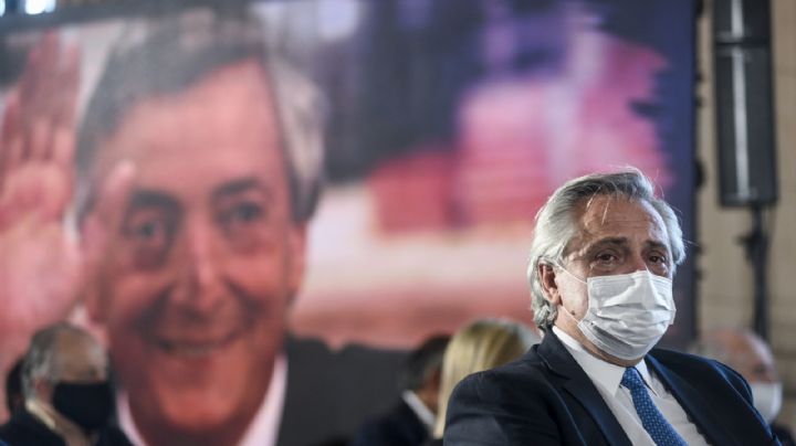 A pura lágrima, Alberto Fernández homenajeó a Néstor Kirchner