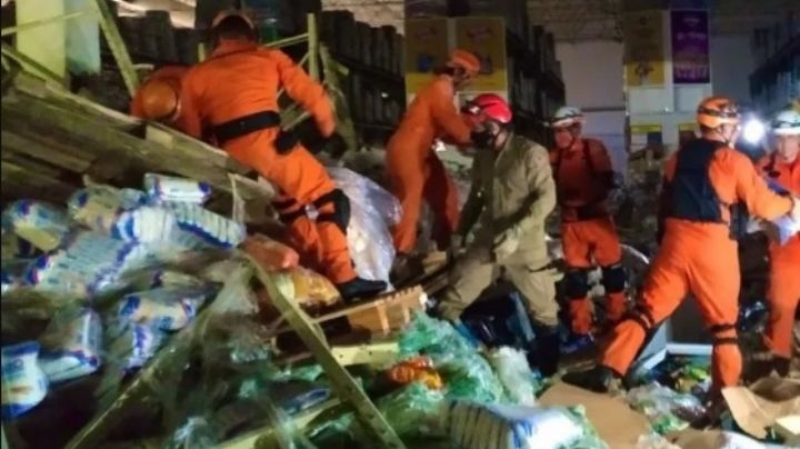 Trágico derrumbe en un supermercado: un muerto y ocho heridos de gravedad