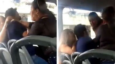 Video: iba en colectivo con su amante y se subió su esposa embarazada y su suegra
