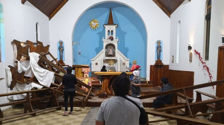 Mapuches vandalizaron una iglesia