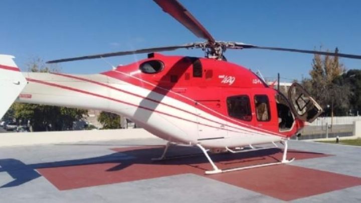 Jáchal: Trasladaron de urgencia a un niño en el helicóptero sanitario
