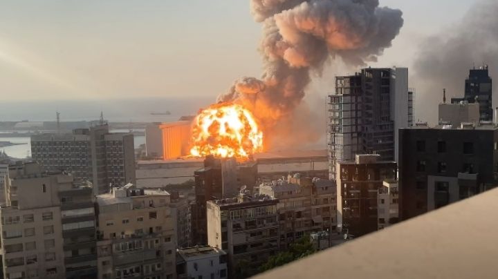Apareció un nuevo video de la explosión en Beirut, en cámara lenta
