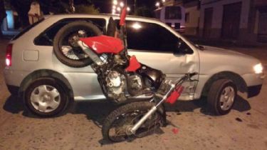 Un brutal choque en San Martín dejó a un joven fracturado