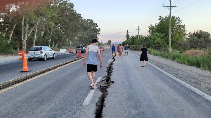 La grieta del terremoto se convirtió en la 'vedette' de la Ruta 40