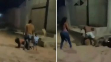 Video: le dieron una golpiza a un hombre que molía a golpes a su mujer