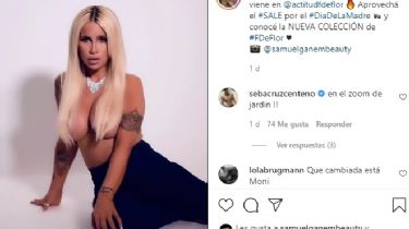 Flor Peña se mostró en topless e incendió las redes sociales