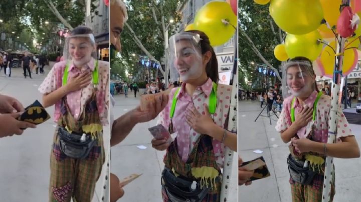 Video: una pareja logró la sonrisa más esperada de una payasa sanjuanina
