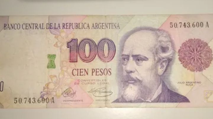 El billete de $100 de Roca, la nueva joyita codiciada de la numismática cotiza en $22.425
