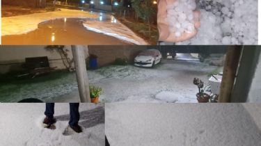 Una pista de hielo: impactantes fotos y videos de la tormenta de granizo en San Juan