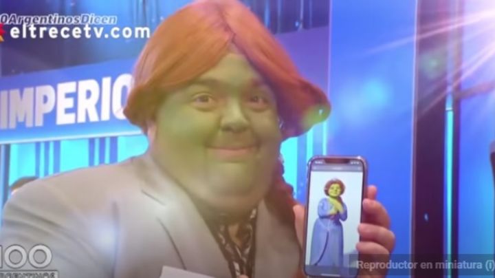 Darío Barassi sorprendió en el Trece caracterizado como Fiona de Shrek