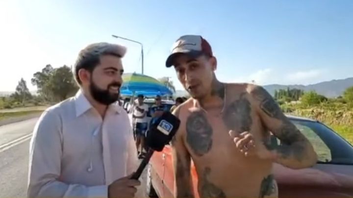 Con Messi tatuado en la piel, llegó a San Juan para verlo en el Bicentenario