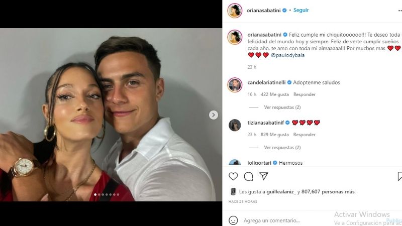 Paulo Dybala festejó su cumple en San Juan y recibió un tierno mensaje de su novia