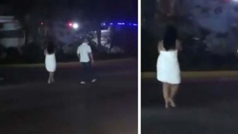 Video viral: encontró a su mujer con otro y la sacó a la calle en toalla