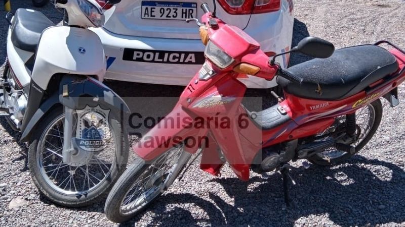 La Policía encontró cuatro motos que habían sido robadas en Rawson