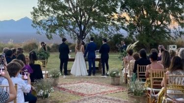 Agustín Bugallo se casó en una emotiva celebración en Barreal