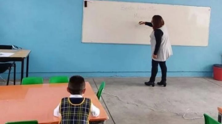 'Extrañaba a la seño': la felicidad del único niño que regresó a clases en un jardín