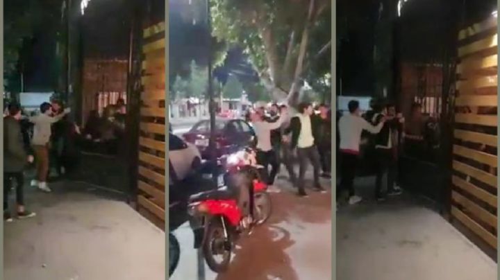 Video impactante: gritos, empujones y trompadas en un bar sanjuanino