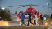 Por un incendio en Valle Fértil, trasladaron en helicóptero a una menor herida