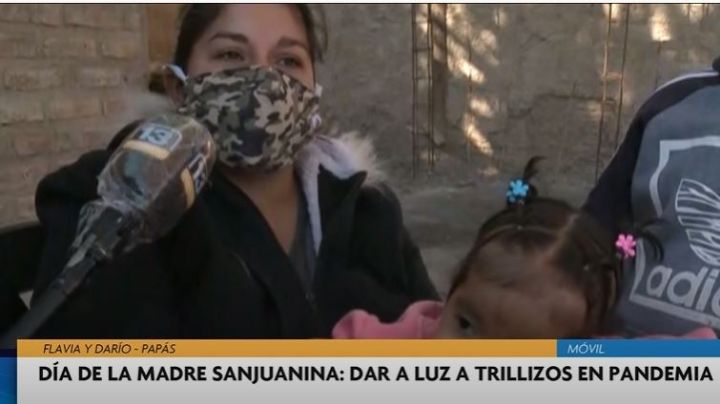 Día de la madre sanjuanina: dar a luz a trillizos en pandemia