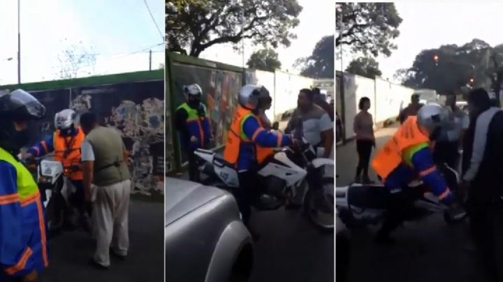 Video: tucumano 'bajó' de una piña a un inspector por quitarle el auto a su hijo