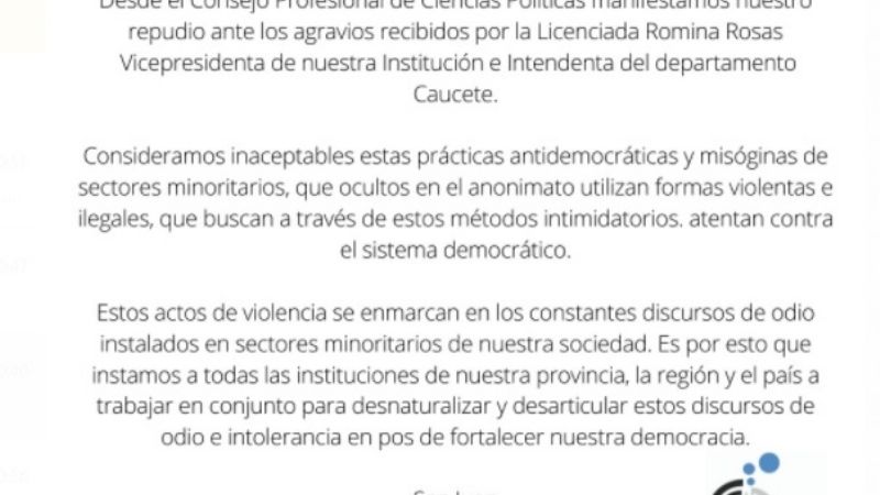 Politólogos sanjuaninos se sumaron al repudio por las pintadas contra Rosas