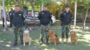 Patitas al cielo: despidieron a 3 perros que se retiran de la Policía de San Juan