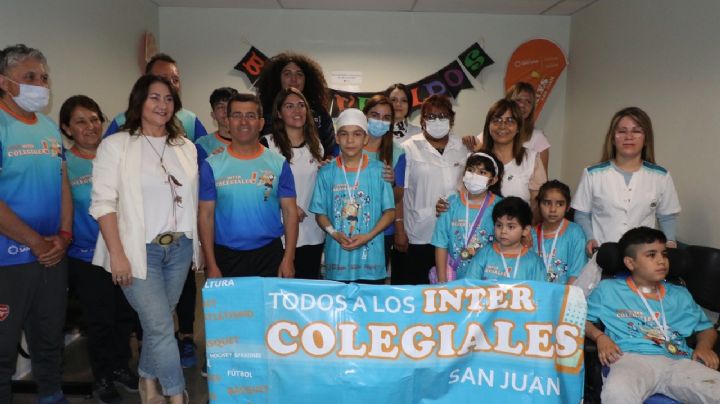 Emotivo: niños del hospital Rawson participaron de los Juegos Intercolegiales