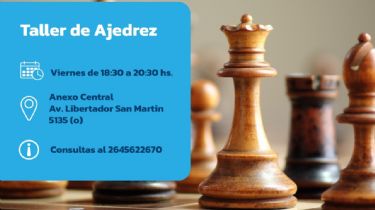 Si vivís en Rivadavia y te gusta el ajedrez, este curso es para vos