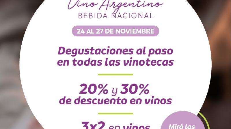 Se viene el Día del Vino Argentino con una agenda cargada de actividades