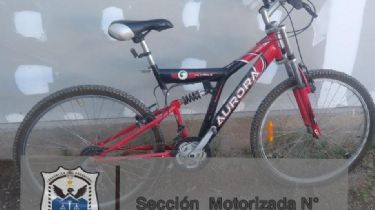 Atraparon a dos pibes manejando tranquilamente una bici robada por Rivadavia