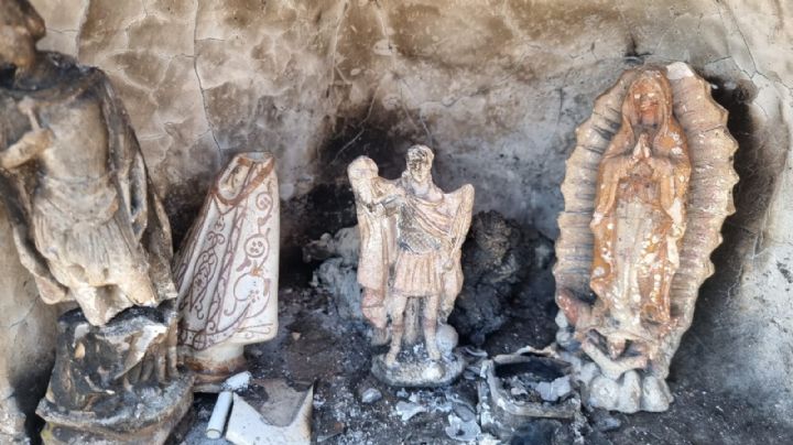 ¿Descuido o mala intención?: se incendió una querida gruta en Desamparados