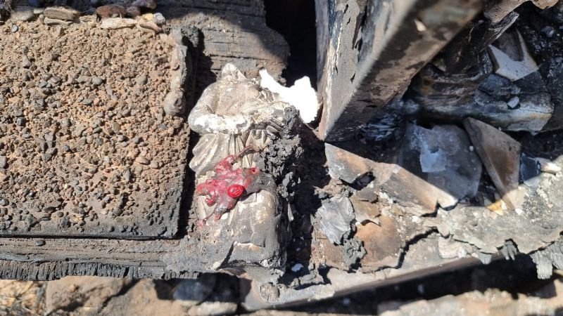 ¿Descuido o mala intención?: se incendió una querida gruta en Desamparados