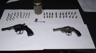 Armas, droga y municiones: el combo que le encontraron a un hombre en Albardón