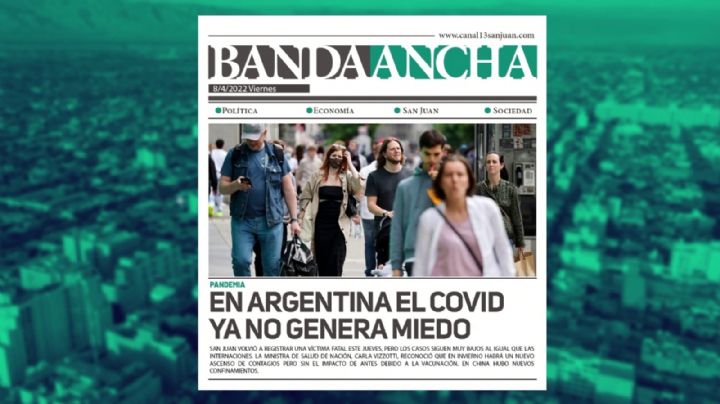 Título de tapa: en Argentina el Covid ya no genera miedo