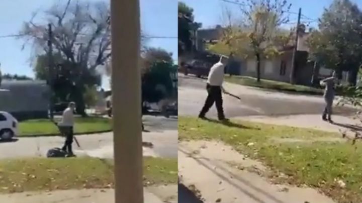 Video: le cortó los dedos a su vecino por no barrer la vereda