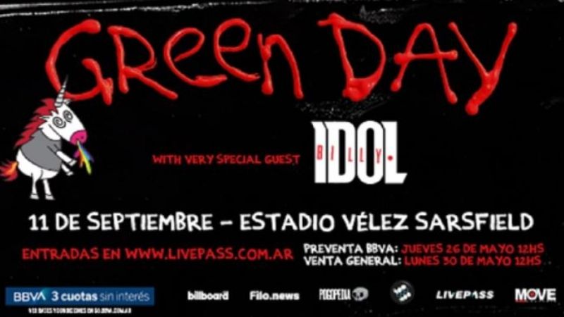 Green Day vuelve a la Argentina