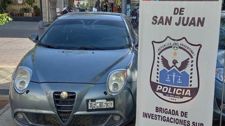 ‘Esa nave no es de la provincia’: hallaron en San Juan un Alfa Romeo robado