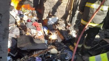 Incendio y drama en Pocito: el fuego dejó graves daños