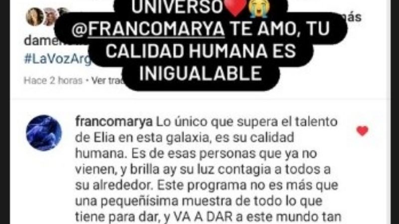 Emilia Soler, relató su vivencia en "La Voz" a través de sus redes sociales