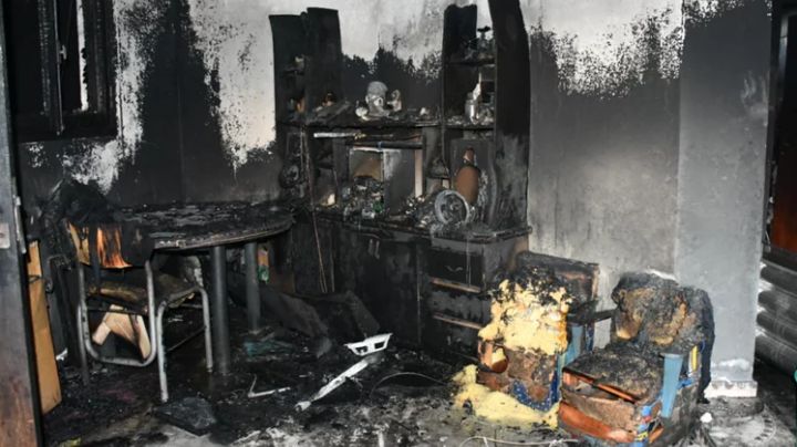 Pérdidas totales para una familia por el incendio en una vivienda de Pocito