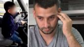 Le suspendieron la licencia a un camionero por darle el volante a su hijito de 7 años