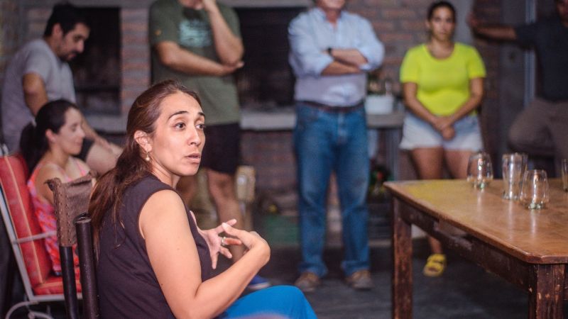 Caucete: por obras, Rosas se reunió con los vecinos del barrio UTA