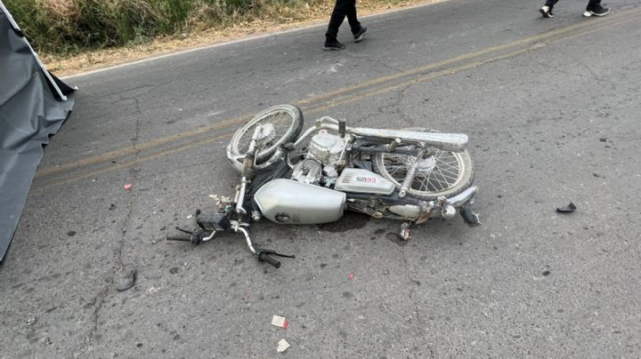 Así quedó la moto en la que viajaba Jorge, la víctima del choque en el Médano