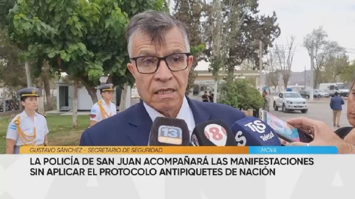 En San Juan: ratifican que la Policía no aplicará el protocolo antipiquete