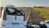 Tremendo choque en una ruta argentina dejó una joven muerta y cuatro heridos